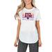 Women's Concepts Sport White Texas A&M Aggies Gable Knit T-Shirt