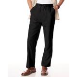 Blair Men's John Blair® Relaxed-Fit Linen Blend Drawstring Pants - Black - 2XL