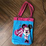 Disney Accessories | Disney Parks Mickey Mouse Nerd Tote Bag | Color: Blue/Pink | Size: Osg