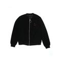 Jacket: Black Solid Jackets & Outerwear - Kids Girl's Size X-Large