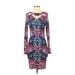 Forever 21 Casual Dress - Bodycon: Black Baroque Print Dresses - Women's Size Small