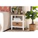 Longshore Tides Stoker 1 - Drawer Nightstand in White/Brown Wood in Brown/White | 20 H x 18 W x 13 D in | Wayfair 20295E5901884E9CBB508AB6DEA403C5