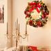 The Holiday Aisle® 11.81" Polyvinyl Chloride (PVC) Wreath Traditional Faux, Cotton in Green/Red | 11.81 H x 11.81 W x 3.94 D in | Wayfair