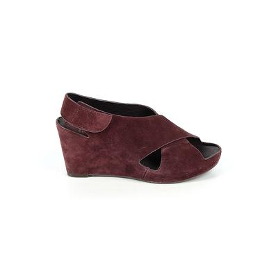 Johnston & Murphy Wedges: Burgundy Solid Shoes - Size 7