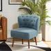 Pascutti Side Chair with Button-tufted Wingback and Solid Wood Legs by HULALA HOME