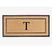 A1HC Natural Coir Monogrammed Door Mat for Front Door, Durable Large Outdoor Rug, Heavy Duty Welcome Doormat - 24" X 48"