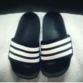 Adidas Shoes | Boys Adidas Slides | Color: Black/White | Size: 12b