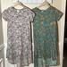 Lularoe Dresses | 2 Carly Dresses Lularoe Size Xxs | Color: Blue/Pink | Size: Xxs