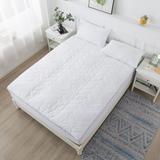 Cotton Quilted Dual Chamber 1.5 In. Feather Topper Mattress Toppers by Waverly in White (Size KING)