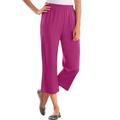 Plus Size Women's 7-Day Knit Capri by Woman Within in Raspberry (Size 4X) Pants