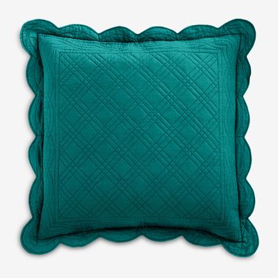 Florence Euro Sham by BrylaneHome in Teal (Size EU...