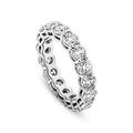 Friendly Diamonds 2 CT TW | EGL Certified Round Shape Lab Grown Diamond Eternity Ring For Women | 585 White Gold |FG-VS Quality