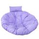 BDMFJY 105-125 cm Round Swing Chair Cushion Replacement Egg Chair Cushion Thick Large Hanging Hammock Chair Seat Cushion with Adjustable Pillow, Washable Papasan Cushion,Light Purple,125x125 cm