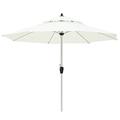 Garden Umbrella Parasol Large Double Top Windproof Garden Umbrella Outd Aparasol Garden Umbrella Diameter 270cm Handle Opening and Closing Wide Umbrella UV Cut Water Repellent (Color : White)