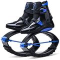 ZCOINS Adults Women Men Anti-Gravity Running Boots Bounce Shoe Jumping Shoes (50-95kg) (Black Blue, 2XL(EU42-44 for 90-110 KG))