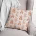 Designs Direct Creative Group Botanical Peach Pattern Pillow Throw Pillow Polyester/Polyfill blend | 18 H x 18 W x 1.5 D in | Wayfair 7083-AV