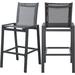 Orren Ellis Ury Mesh 29" Patio Bar Stool in Black | 45 H x 22 W x 24 D in | Wayfair 387Black-C