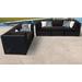 Venice 5 Piece Outdoor Wicker Patio Furniture Set 05b in Black - TK Classics Venice-05B-Black