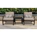 kathy ireland Homes & Gardens Madison Ave. 3 Piece Outdoor Aluminum Patio Furniture Set 03a in Truffle - TK Classics Madison-03A-Ash