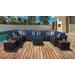 kathy ireland Homes & Gardens River Brook 12 Piece Outdoor Wicker Patio Furniture Set 12g in Midnight - TK Classics River-12G-Navy