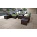 kathy ireland Homes & Gardens River Brook 12 Piece Outdoor Wicker Patio Furniture Set 12h in Forest - TK Classics River-12H-Cilantro