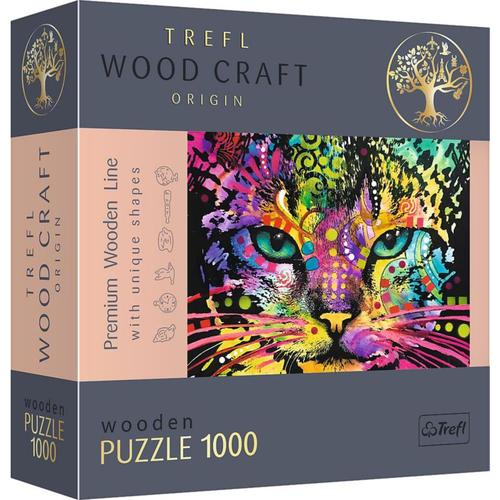 Wooden Puzzle Colorful Cat, 1.000 Teile