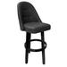 Corrigan Studio® Swivel Counter Bar Stool 26" M-235 Daquel Base - Basin Beige - Dark Moca Wood/Upholstered in Gray/Black | 44 H in | Wayfair