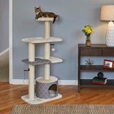 Feline Nuvo MidWest Homes For Pets 5-Tier Cat Tree, Cat Tower Wood in Brown | 51 H x 15 W x 22 D in | Wayfair 138T-MRD