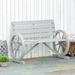 Red Barrel Studio® Wooden Park Outdoor Bench Wood/Natural Hardwoods in Brown/Gray/White | 29.5 H x 41.5 W x 22 D in | Wayfair