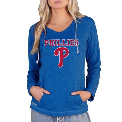 MLB Mainstream Women's Long Sleeve Hooded Top (Size XL) Philadelphia Phillies, Cotton,Polyester,Rayon