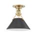 Hudson Valley Lighting Hudson Valley Metal No.2 11 Inch 1 Light Semi Flush Mount - MDS954-ADB