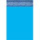 Liner Piscine 75/100 Bleu foncé frise Carthage 6.10 x 3.70m H1.30m