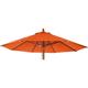 HHG - Toile pour parasol de gastronomie en bois 656, rond Ø3m polyester 3kg terre cuite - orange