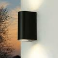 Licht-erlebnisse - Applique extérieure aalborg noire au design moderne Up&Down 2xGU10 avec