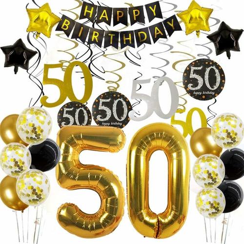 50. Geburtstagsdekorationen für Männer Frauen Happy 50. Geburtstagsgeschenke Banner Männer