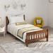 Contemporary Style Wood Platform Bed Twin Bed Frame Panel Bed Mattress Foundation Sleigh Bed with Headboard/Footboard