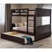 Contemporary Style Full Over Full Bunk Bed with Twin Size Trundle