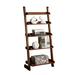 Wooden 5 Tier Ladder Shelf in Antique Oak