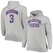 Men's Mitchell & Ness Allen Iverson Heathered Gray Philadelphia 76ers Big Tall Name Number Pullover Hoodie