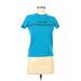 American Apparel Short Sleeve T-Shirt: Blue Tops - Women's Size Medium