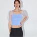 Zara Tops | Adorable Zara Top With Puff Sleeves Nwot | Color: Blue | Size: S