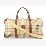 Burberry Bags | Burberry Beige Nova Check Duffle Bag With Strap Boston Upcycle Ready 65b421s | Color: Brown | Size: 20"L X 9"W X 11"H