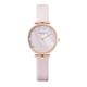 VICTORIA HYDE Women's Analogue Quartz Watch with Mother of Pearl Dial Wrist Watch Bangle Set (Pink)