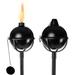 BIRDROCK HOME Torches Metal in Black | 7.9 H x 9.4 W x 18.9 D in | Wayfair 11553