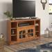 Foundry Select Rafeef Solid Wood Corner TV Stand for TVs up to 60" Wood in Brown | 32 H in | Wayfair A4379F1E95344412964DEF29F5217217