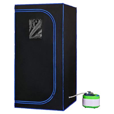 SereneLife Portable Full Size Personal Home Spa Steam Sauna with Remote, Black - 28.2