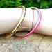 J. Crew Jewelry | Jcrew J.Crew Set Of Two Bracelets Gold Crystals Pink Enamel Beautiful | Color: Gold/Pink | Size: Os