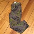 J. Crew Pants & Jumpsuits | Beautiful Jcrew Paisley Capri Pants | Color: Green/Purple | Size: 0