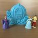 Disney Toys | 3 Cinderella Figures + Folding Playset Disney Princess Compact Once Upon A Time | Color: Blue/Pink | Size: N/A