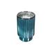 Everly Quinn Ribbed Electroplated Floral Scented Jar Candle Paraffin in Blue | 5.1 H x 3.3 W x 3.3 D in | Wayfair C4CDE27760EE4207B804E9071A1EC22E